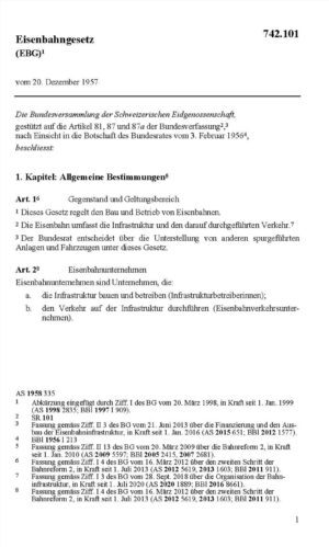 BG Eisenbahngesetz, EBG