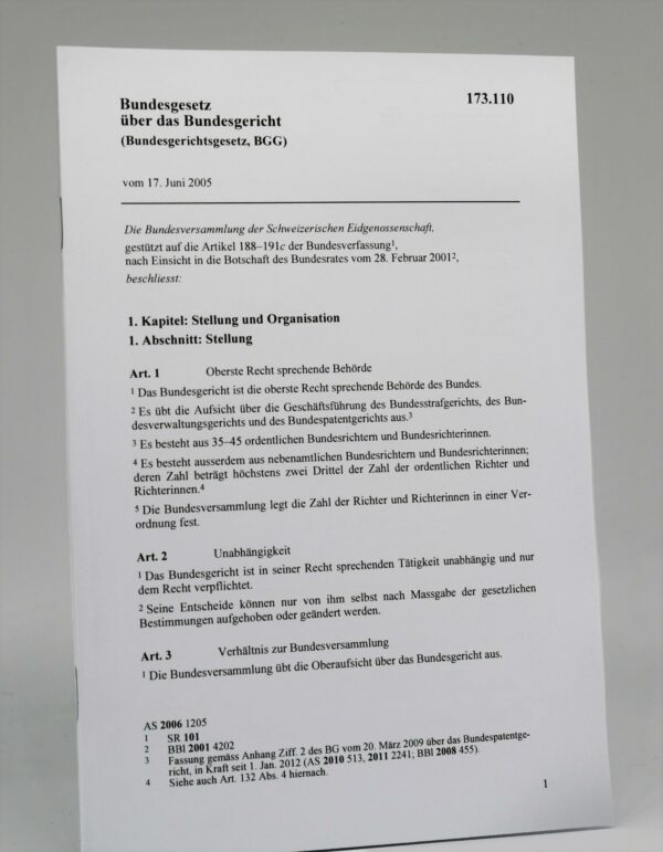 Bundesgerichtsgesetz, BGG – Bild 5