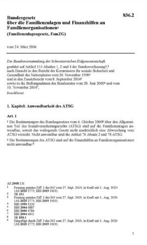 Familienzulagengesetz, FamZG