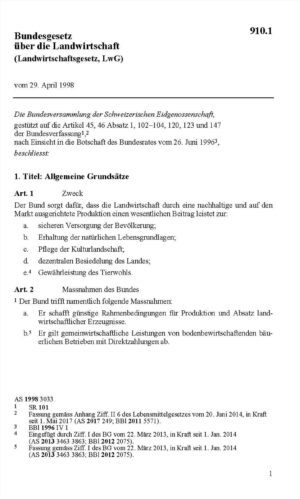 BG Förderung Landwirtschaft, LwG