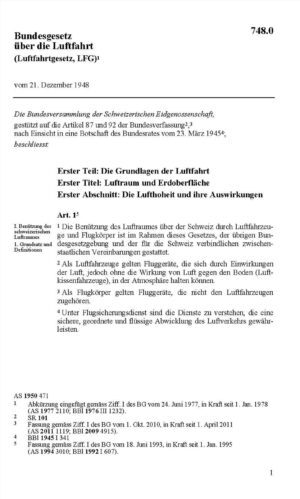 BG über die Luftfahrt, LFG