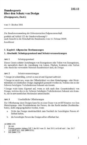 BG Schutz von Design, DesG