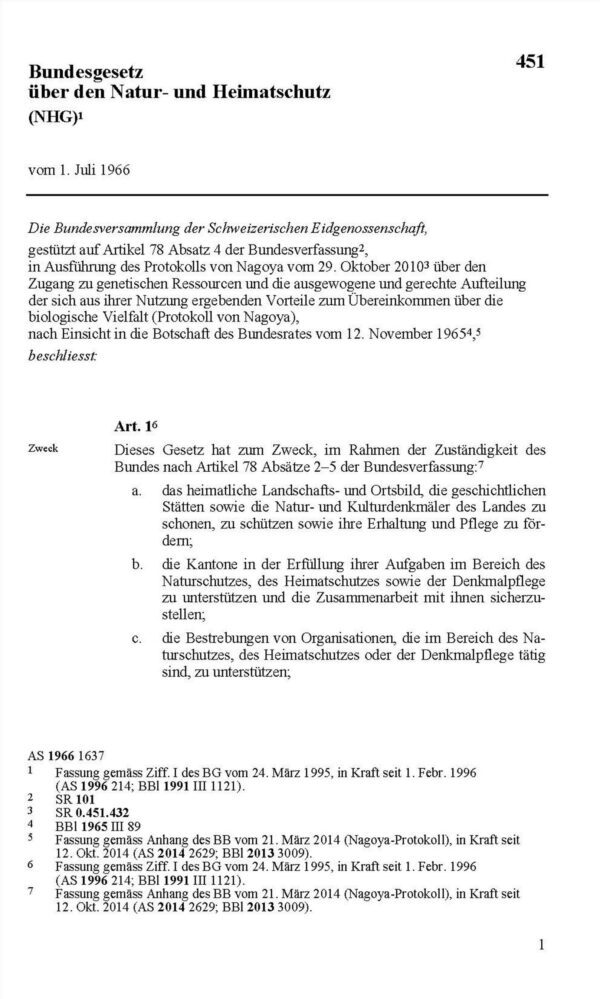 BG Natur- & Heimatschutz, NHG