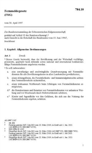 Fernmeldegesetz, FMG