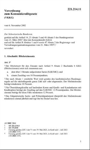 V Konsumkreditgesetz, VKKG