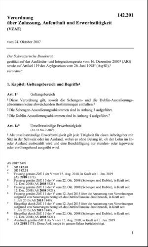 V Erwerbstätigkeit VZAE