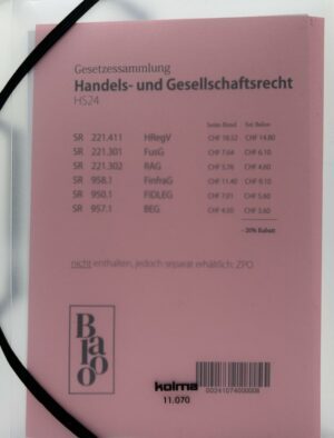 Gesetzessammlung Handels- und Gesellschaftsrecht HS24/FS25