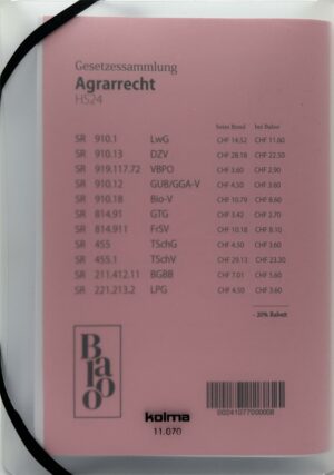 Gesetzessammlung Agrarrecht HS24