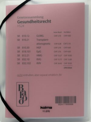 Gesetzessammlung Gesundheitsrecht HS24