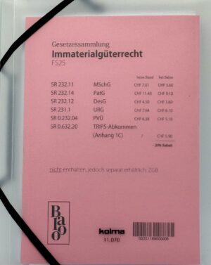Gesetzessammlung Immaterialgüterrecht FS25